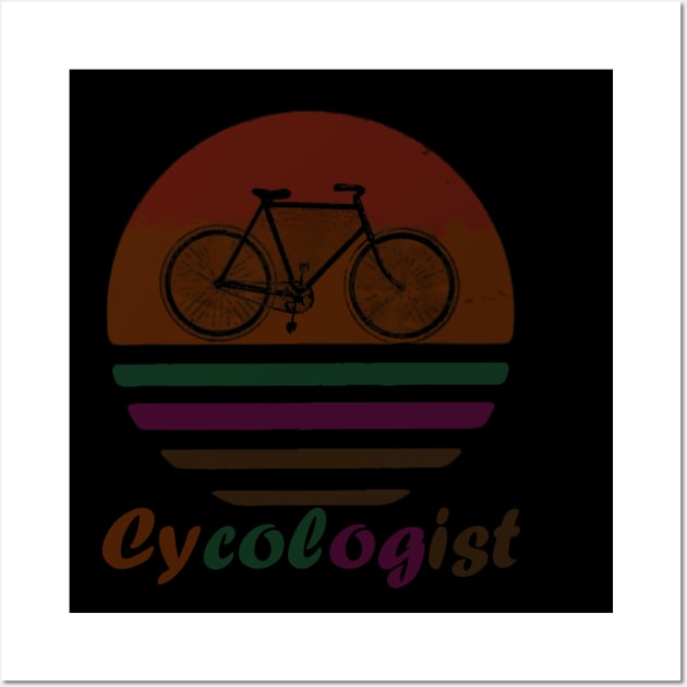 Cycologist Funny Bicycle Cycling Vintage Gift Wall Art by ReD-Des